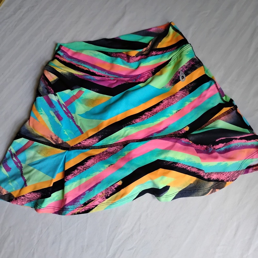 Donajo Skirt 1 / Small Skort Wicking Colorful Abstract Tennis Prep Active Preppy